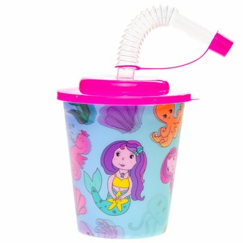 ČAŠA ZA PIĆE / ČAŠA ZA SLADOLED SA SLAMKOM – SIRENA (12 kom.)