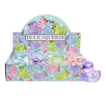 GUMENA PATKA SQUEEZE DUCK - MIX BOJA - U DISPLEJU (12 kom.)
