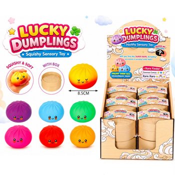 RAGE - LUCKY DUMPLINGS - Squishy Bun Dumplings VELIKI Dim. 8.5 x 8.5 x 4.8 Cm - U DISPLEJU (12 kom.)