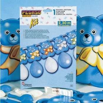 VELIKA BALONSKA GIRLANDA 2,3 METRA - PLAVA (5 kom.)