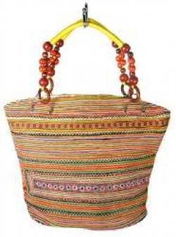 B-Fair torba Beads Žuto/Smeđa - Ručni rad