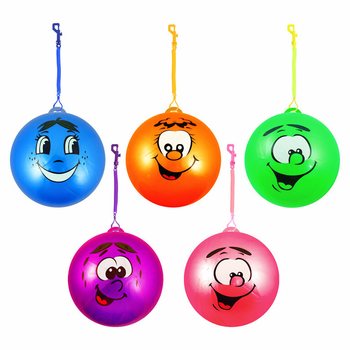 Smiley Face Bungee lopta sa elastičnim kanapom Ø 23 cm (24 kom.)