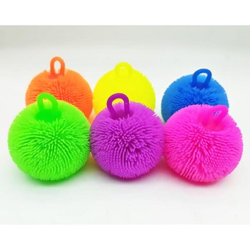 PUFFER LOPTICA JARKIH BOJA - 8CM - U DISPLEJU (12 kom.)