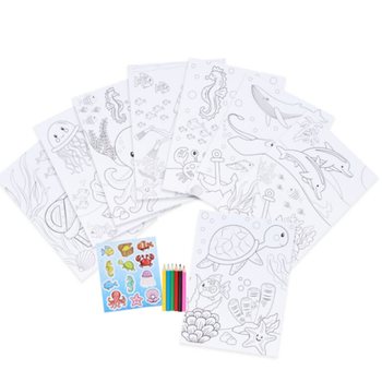 VELIKI SET ZA BOJENJE - MODEL: SEA LIFE - 22x30x1 CM (12 kom.)