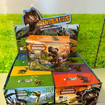 3D Dinosaur Set za Sastavljanje u Poklon Kutiji - Display (8 kom.)