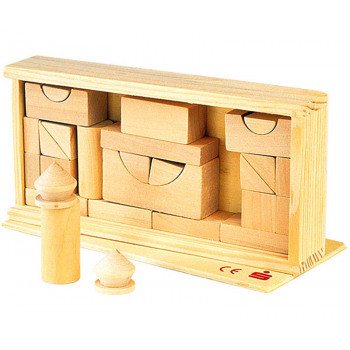 **SUPER POVOLJNO** DRVENE KOCKE SET, 27 DELOVA (24 kom.)