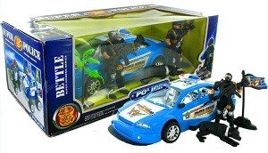 Policijski Set Igračaka sa Autom na Trzaj i Figuricama