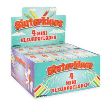 Drvene bojice Sveti Nikola (Sinterklaas) 4-delni set u displeju (120 kom.)