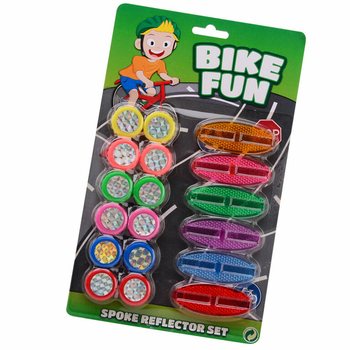 BIKE FUN - 18-delni Set Katadioptera za Žbice Bicikla na Kartonu (1 kom.)