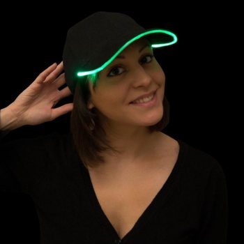 SVETLEĆA LED KAPA / PARTY CAPS - BOJA: ZELENA (12 KOM.)