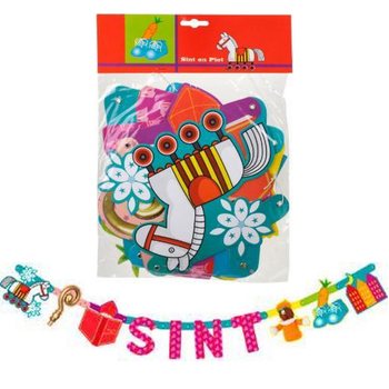 GIRLANDA SINTERKLAAS I PIET - DUŽINA 1.5 M (12 kom.)