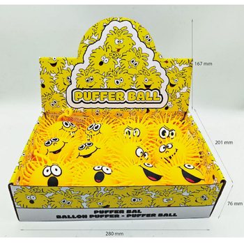 PUFFER LOPTICA SA EMOTIKONOM - 10CM - U DISPLAYU (12 kom.)