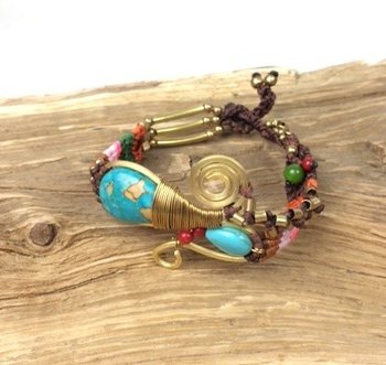 NARUKVICA HANDMADE ORIGINALS BLUESTONE SMEĐA (1 kom)