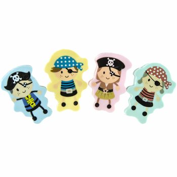 Set gumica za brisanje figurice pirati - 2 komada u displeju