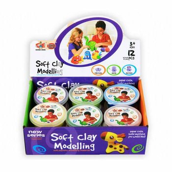 Mekani Plastelin | Male Posudice sa Plastelinom u Displeju (12 kom.)