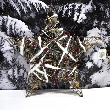 VELIKA SVETLEĆA BOŽIĆNA ZVEZDA DEKORACIJA 45 CM (2 kom.)