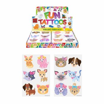 Fun Tattoos: Mačke i psi (Display od 96 komada)