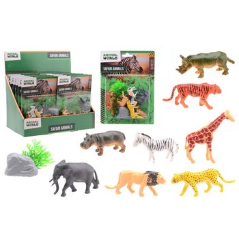 ANIMAL WORLD - SAFARI SET ŽIVOTINJA 10-DELNI NA KARTICI - U DISPLEJU (12 kom.)