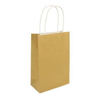 PAPIRNA KESA SA RUČKAMA - 14x21x7cm - Boja: ZLATNA (24 kom.)