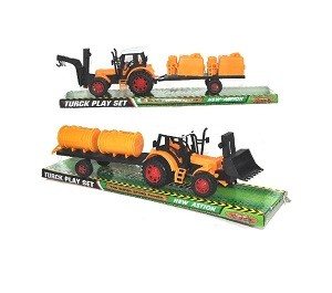 Igračka traktor sa prikolicom na blisteru (2 kom.)