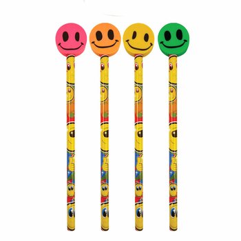Vesele Smiley olovke sa gumicom (24 komada)
