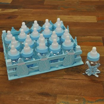 Ukrasna gajbica sa 20 mini flašica - Plava