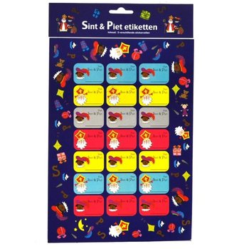 3 LISTA - NALEPNICE ZA POKLONE SINTERKLAAS (12 kom.)