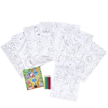 VELIKI SET ZA BOJENJE - MODEL: ŽIVOTINJE IZ DŽUNGLE - 22x30x1 CM (12 kom)