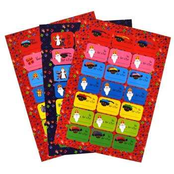 3 LISTA - NALEPNICE ZA POKLONE SINTERKLAAS (12 kom.)
