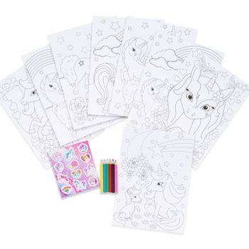 VELIKI SET ZA BOJENJE JEDNOROG - 22x30x1 CM (12 kom.)