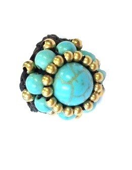 Prsten u stilu Ibice sa tirkiznim kamenom | Boho prsten