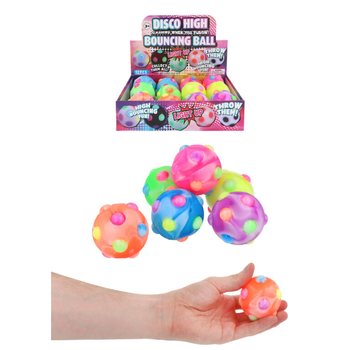 Svetleća Disco Loptica Skočica - 6cm - Displej 12 kom.