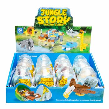 Kocke za Građenje u Jajetu - Miks Životinje iz Džungle (12 kom.)