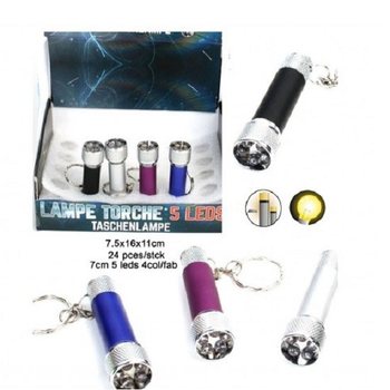 5 LED Baterijska Lampa Privezak u Display-u (24 kom.)