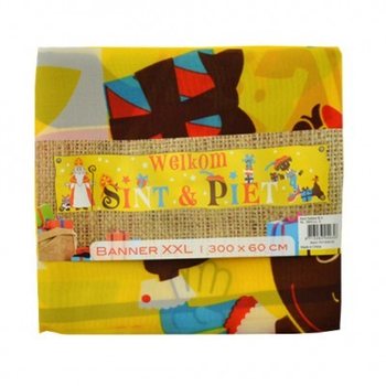 BANER DOBRODO&Scaron;LICE SINTERKLAAS & PIET XXL 300 X 60 CM (7 kom.)