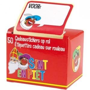 50 NALEPNICA ZA POKLONE SINTERKLAAS NA ROLI (10 pakovanja)