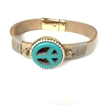 Narukvica Taupe/Krem Peace (Ibiza Stil)