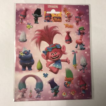 VELIKI LISTOVI NALEPNICA TROLLS, 20x16 cm (10 kom.)