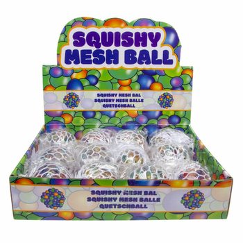 SQUISHY MREŽASTE LOPTICE U DISPLEJU (12 kom.)