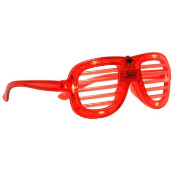 Naočare SHUTTER SHADES sa LED Osvetljenjem - Boja: Crvena (12 kom.)
