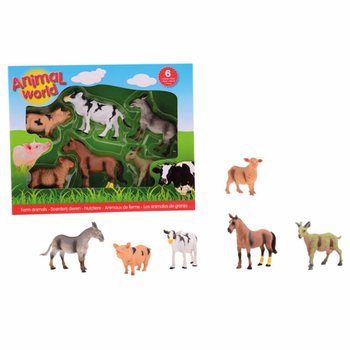 ANIMAL WORLD - SET IGRAČAKA SA 6 FIGURICA ŽIVOTINJA SA FARME (1 kom.)