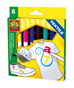 SES Flomasteri za Tekstil Maxi (Set od 8 kom.)