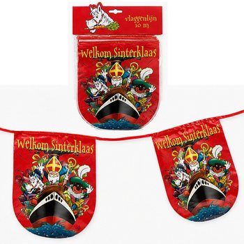 SINTERKLAAS - ZASTAVICE „WELKOM SINTERKLAAS” - DUŽINA: 10 Metara (6 kom.)