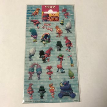 List sa nalepnicama: TROLLS, 20 x 10 cm (10 kom.)