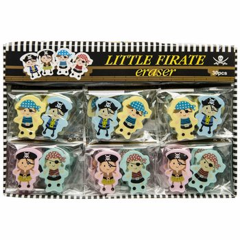 Set gumica za brisanje figurice pirati - 2 komada u displeju