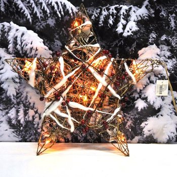VELIKA SVETLEĆA BOŽIĆNA ZVEZDA DEKORACIJA 45 CM (2 kom.)