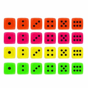 Kockice 2,5 cm u displeju - Mix boja (125 komada)