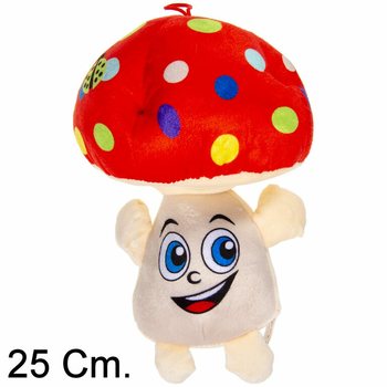 Velika Plišana Pečurka sa Licem - 25 cm - Miks Boja (6 kom.)