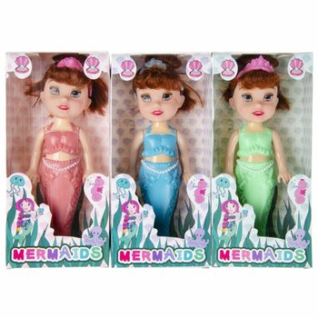 Preslatka lutka sirena u kutiji sa prozorom, 18 cm (12 kom.)