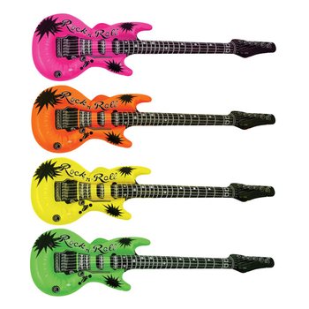 Gitara na naduvavanje Neon Mix - 95cm (12 komada)
